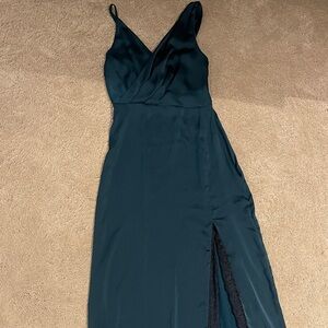 Zara Dark Teal Backless Dress